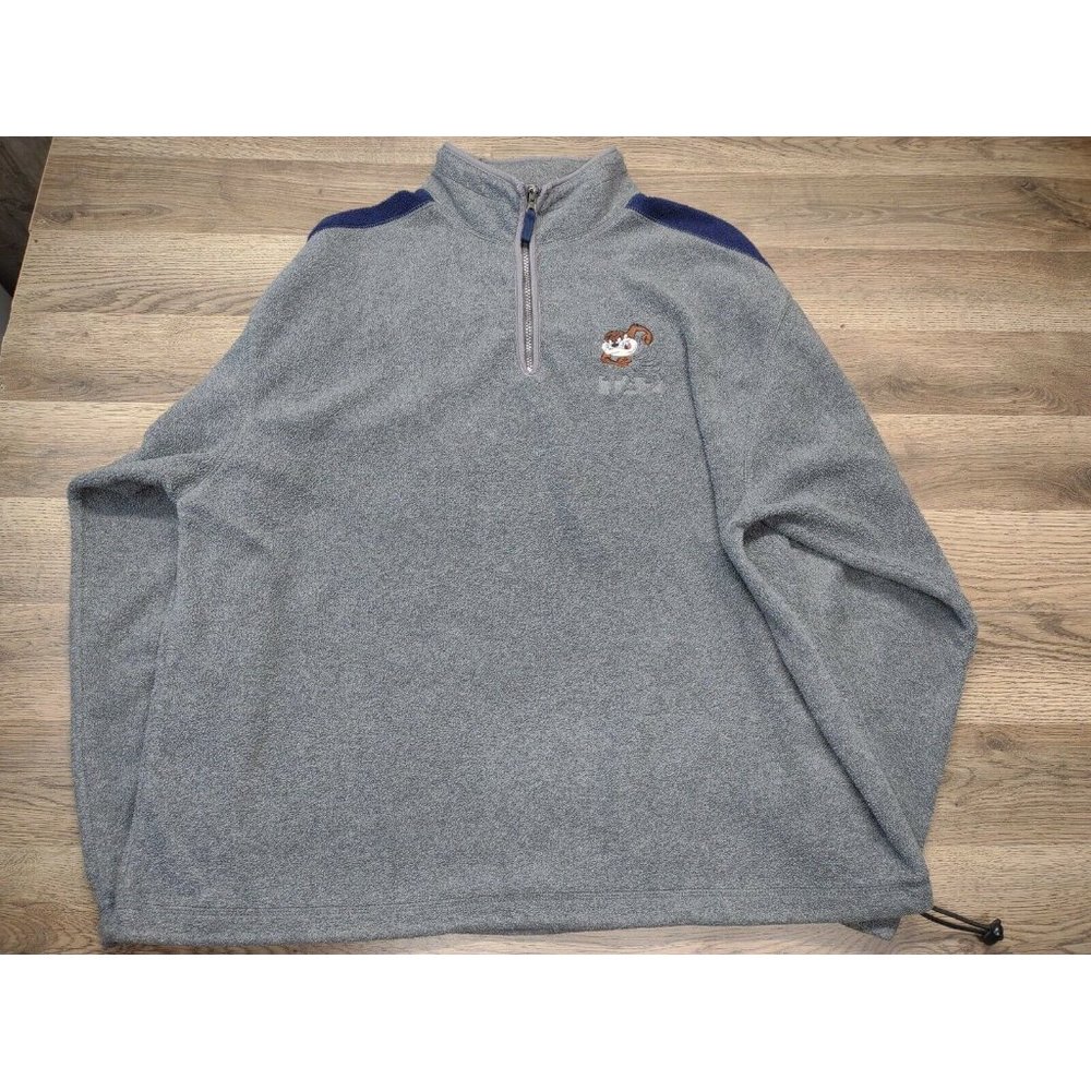 Vintage 2000 Taz Tasmanian Devil 1/4 Zip Fleece Sweater Warner Bros. XL